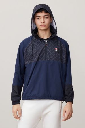 FILA Milano 1/2 Zip Track Jackets Navy,Mens Clothing | CA.KWQIFV517